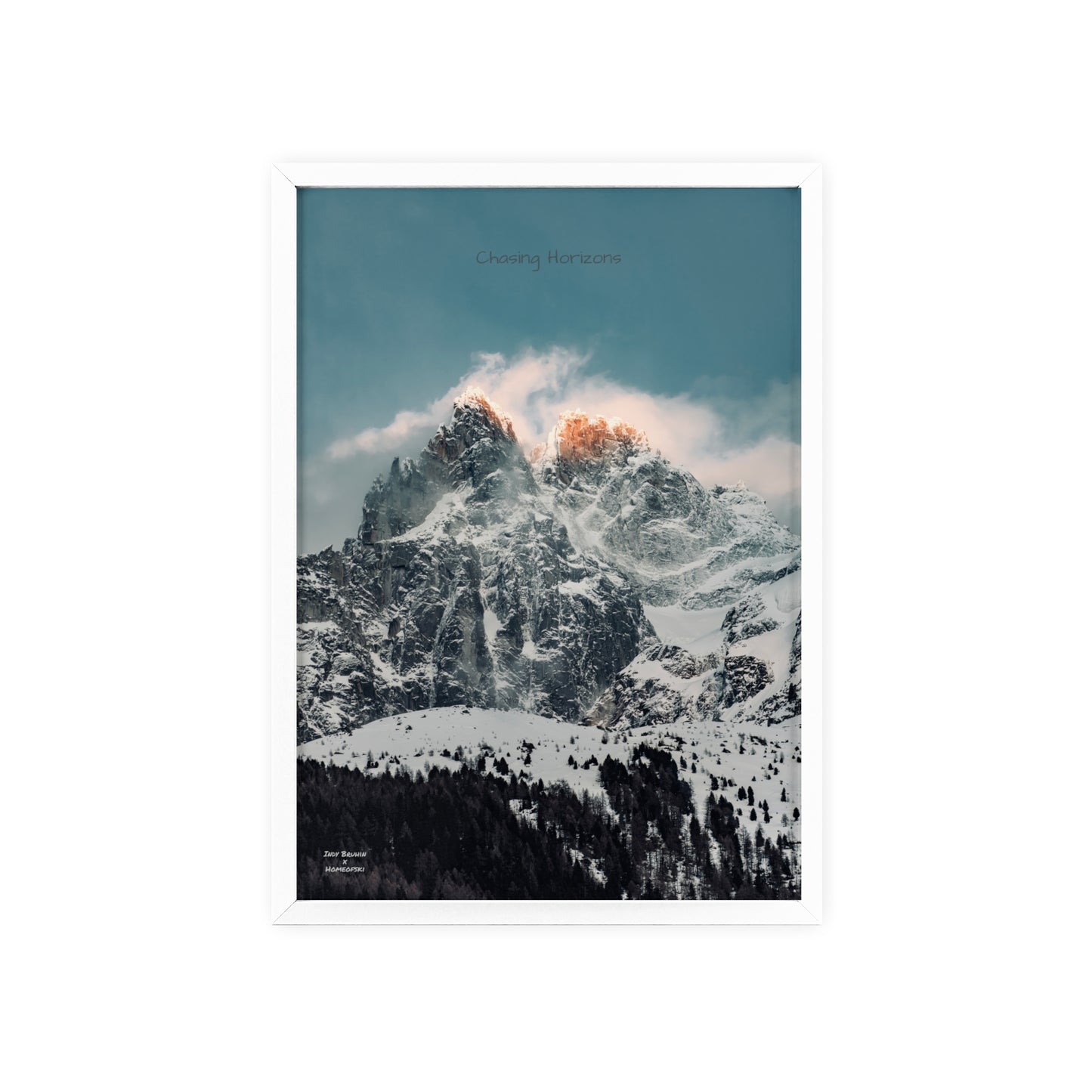 Alps Indy Bruhin Poster - FRAMED