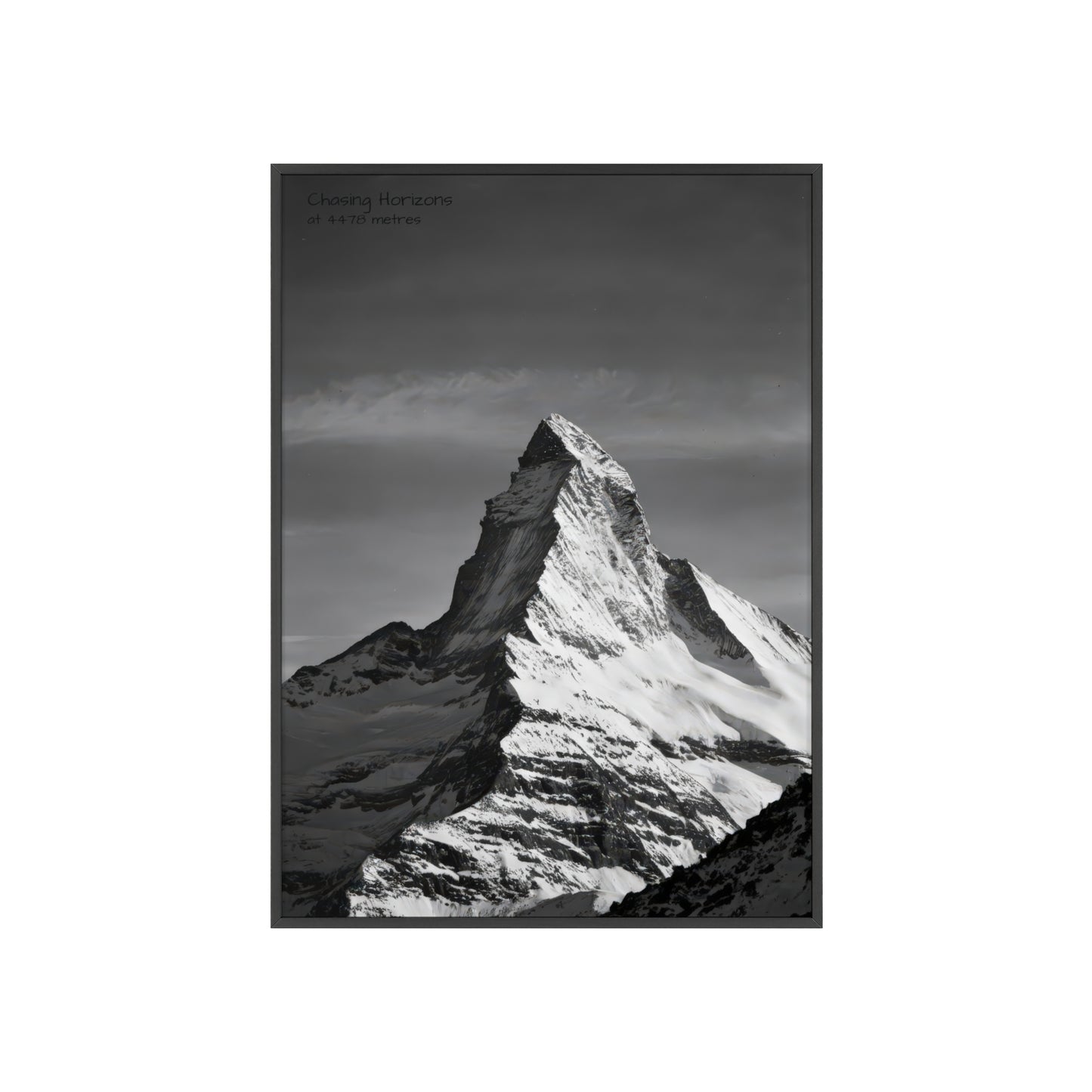 Chasing Horizons x Monochrome Matternhorn Poster - FRAMED