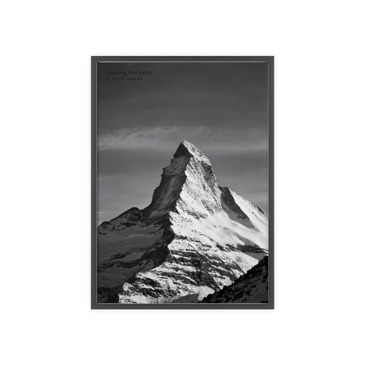 Chasing Horizons x Monochrome Matternhorn Poster - FRAMED