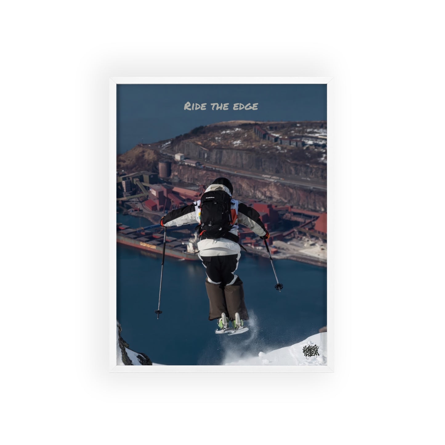 Ride The Edge Mikkellillehaug Poster - FRAMED