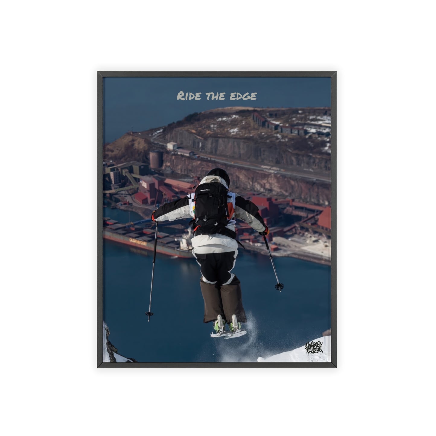 Ride The Edge Mikkellillehaug Poster - FRAMED