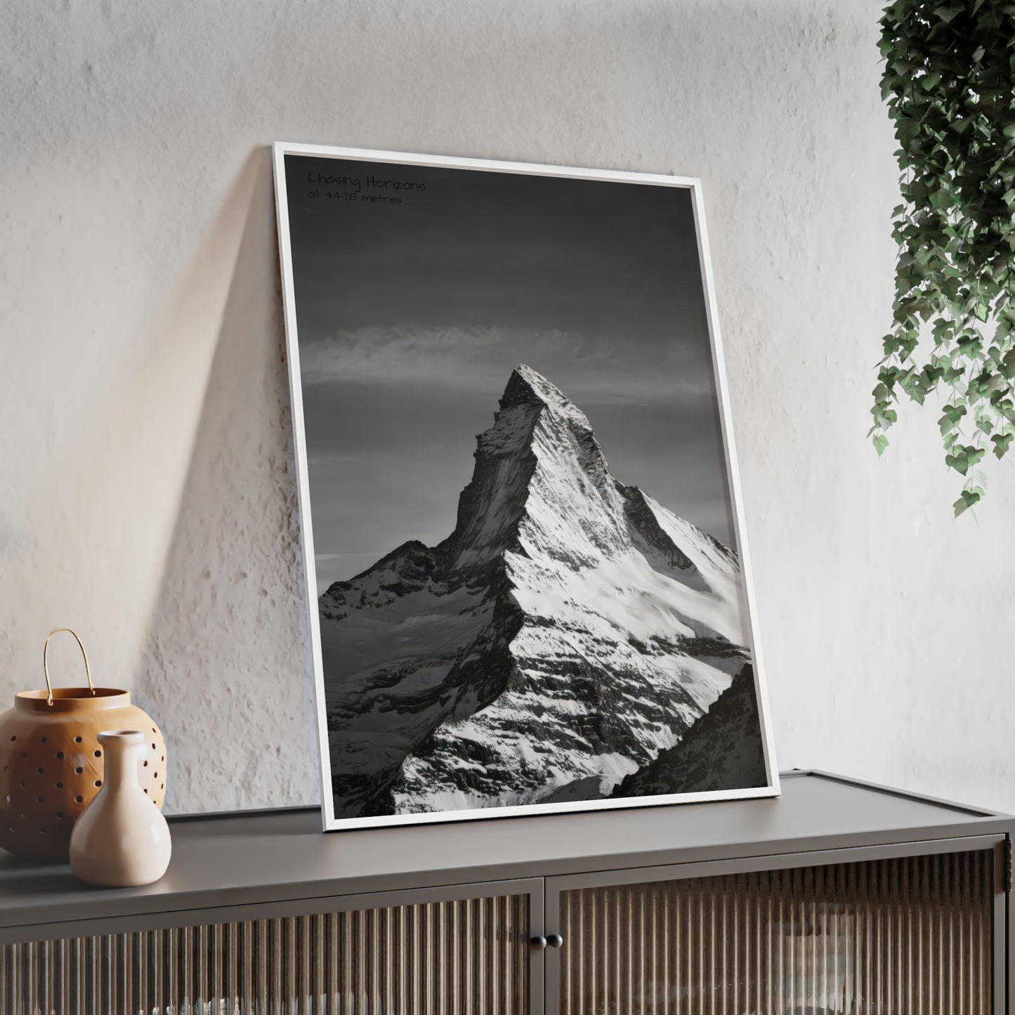 Chasing Horizons x Monochrome Matternhorn Poster - FRAMED