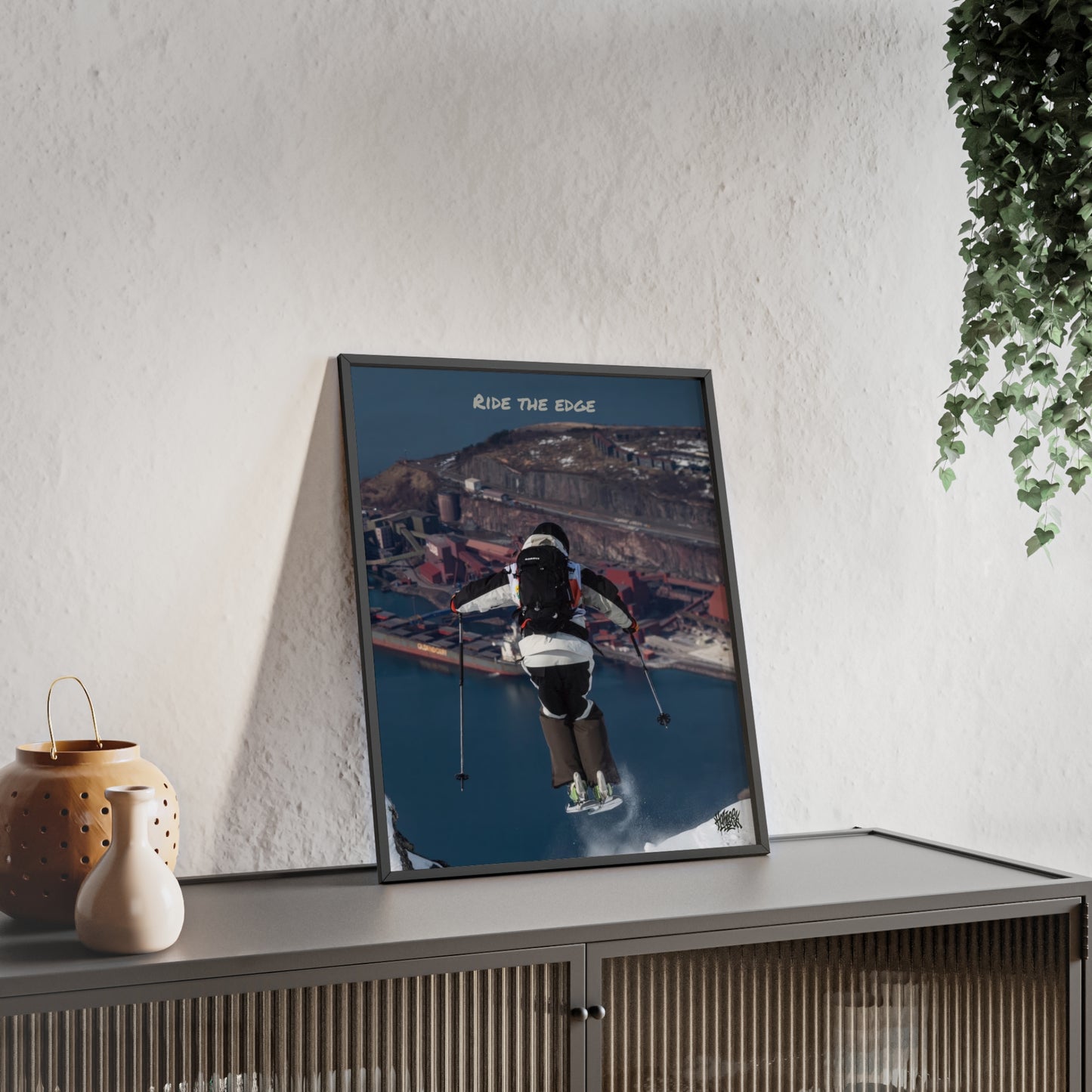 Ride The Edge Mikkellillehaug Poster - FRAMED