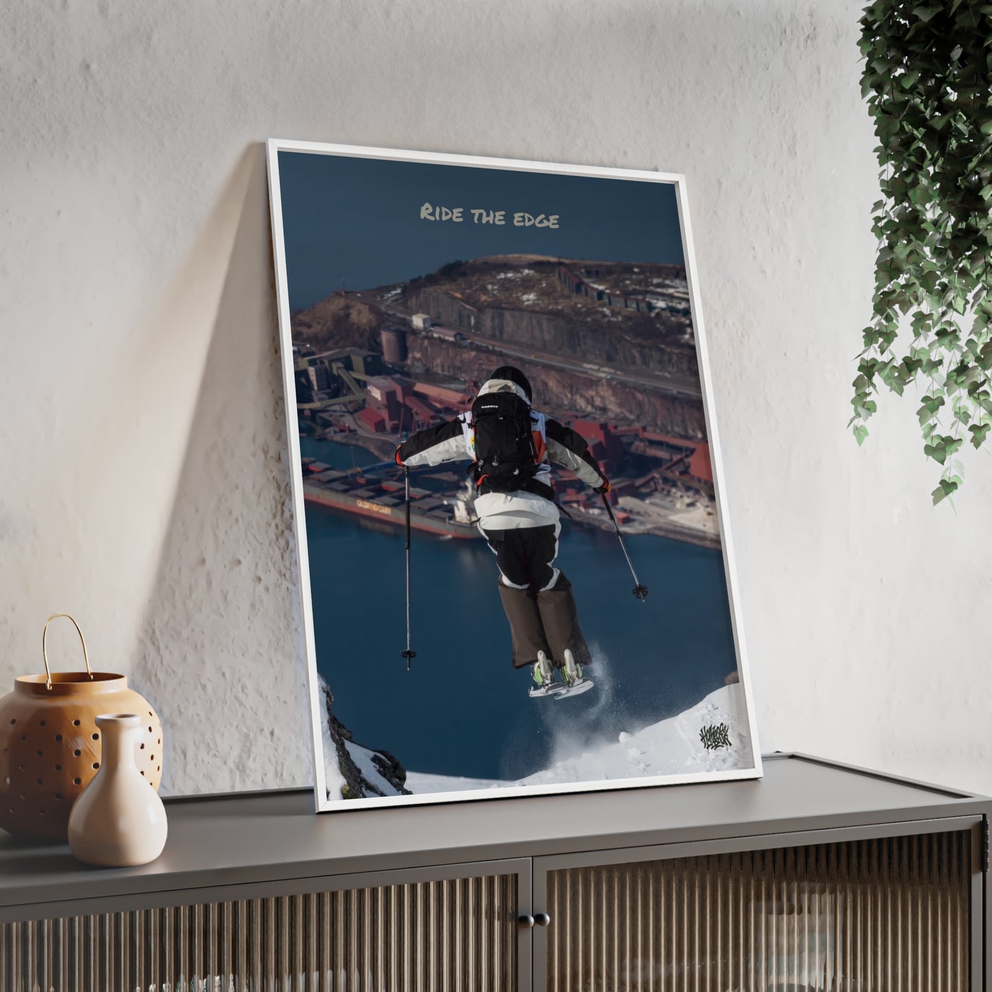 Ride The Edge Mikkellillehaug Poster - FRAMED