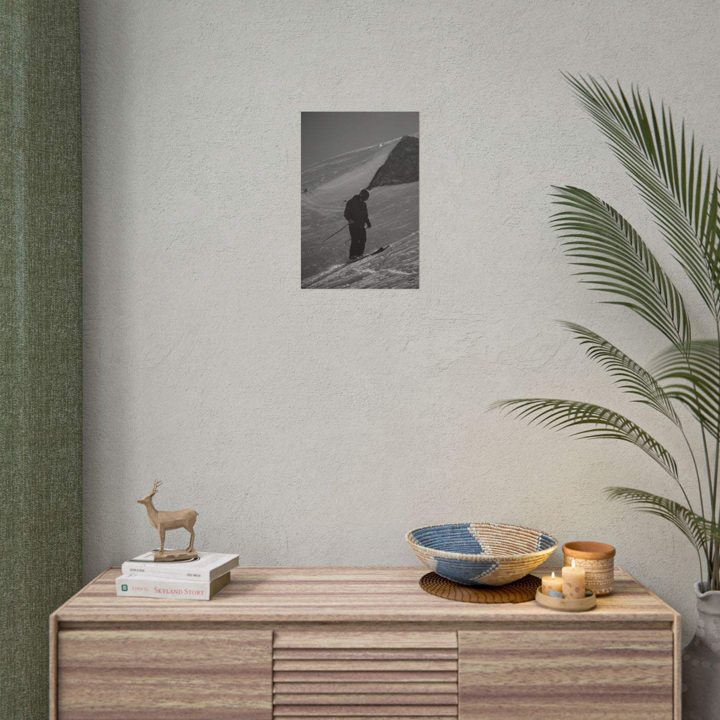 Monochrome Skiing Indy Bruhin Poster