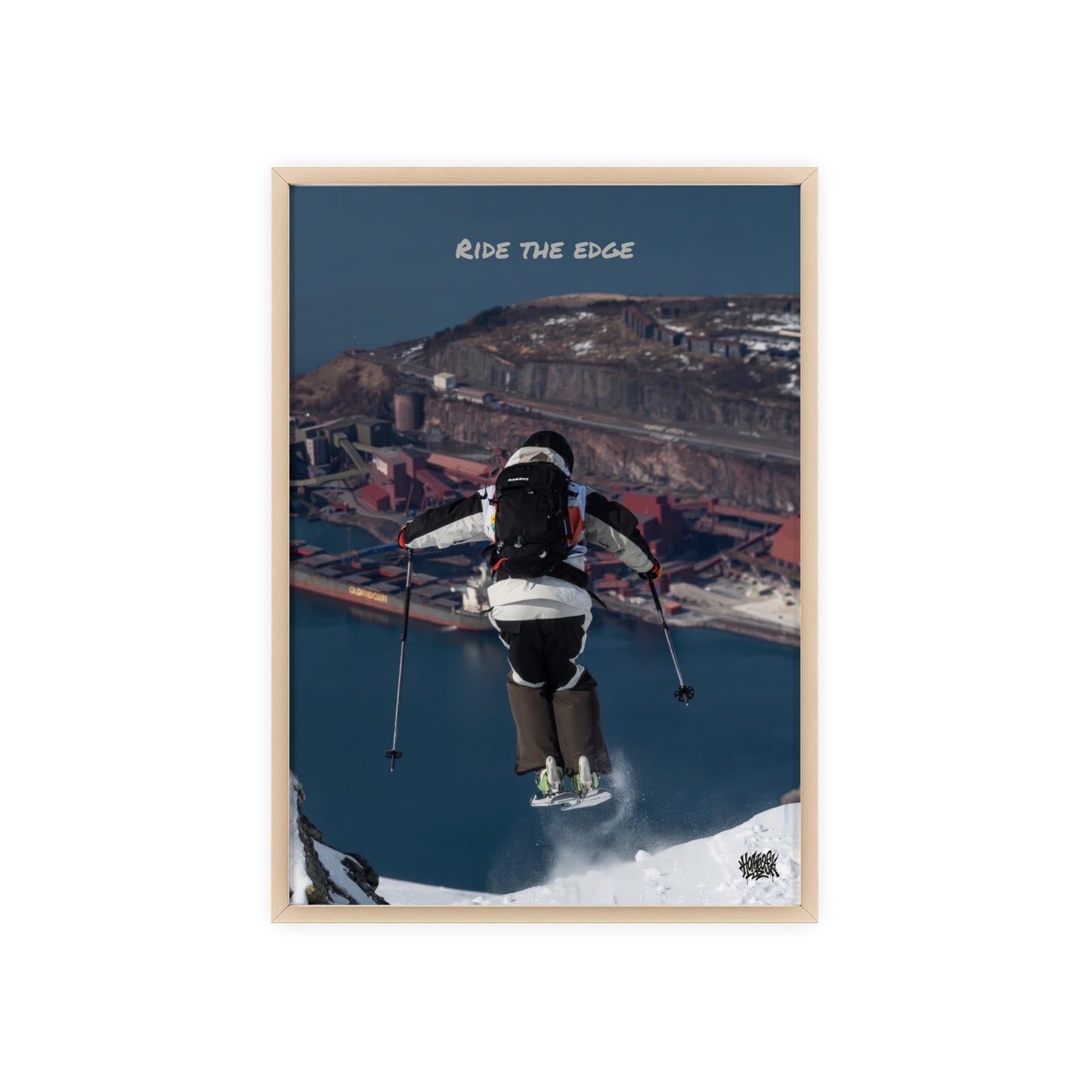 Ride The Edge Mikkellillehaug Poster - FRAMED