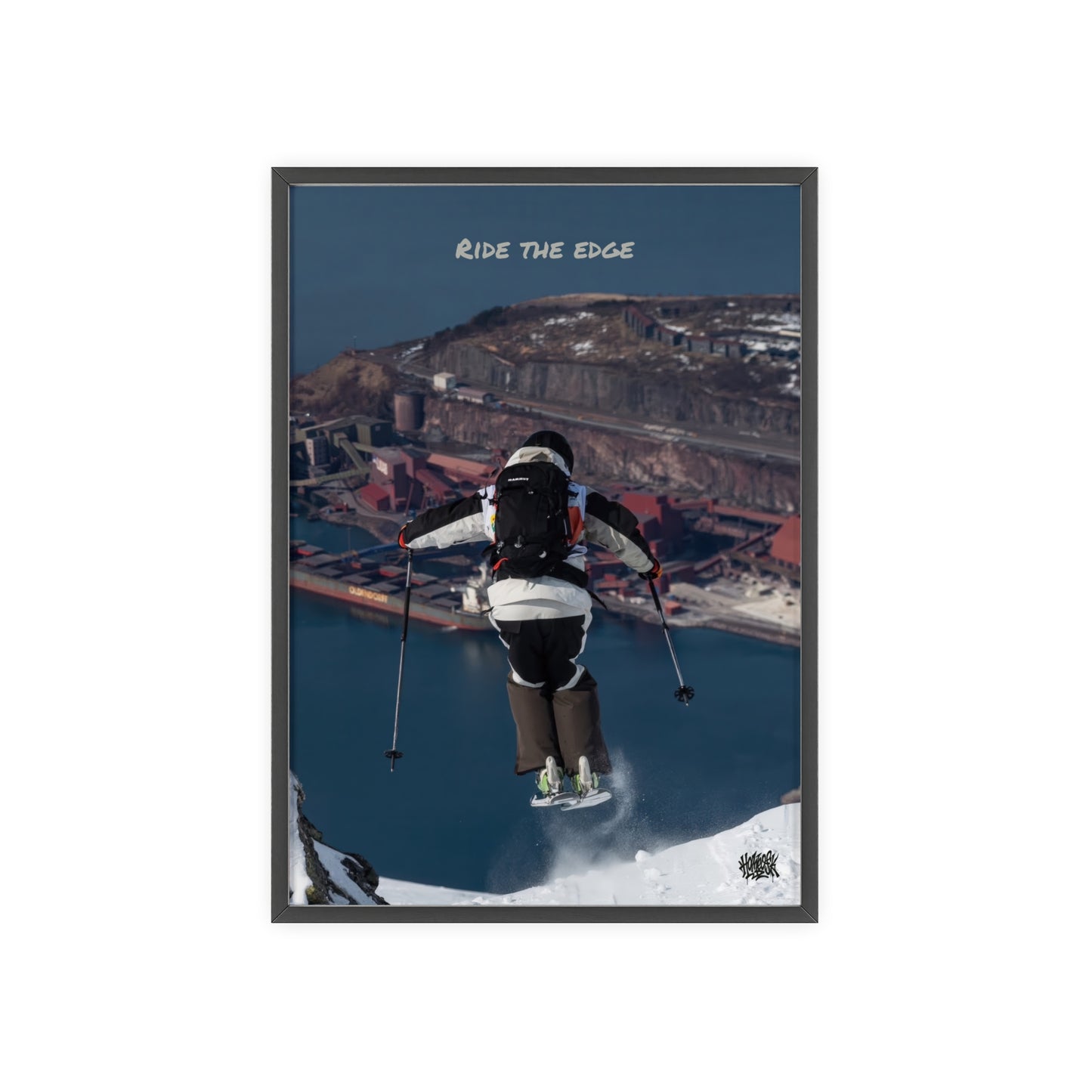 Ride The Edge Mikkellillehaug Poster - FRAMED