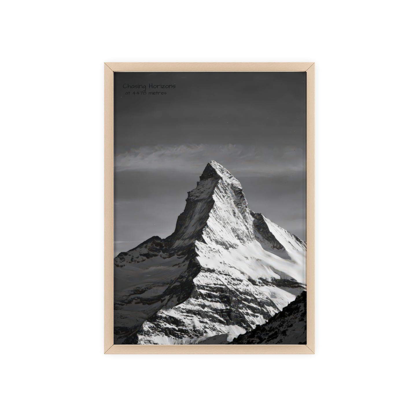 Chasing Horizons x Monochrome Matternhorn Poster - FRAMED