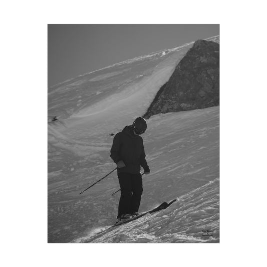 Monochrome Skiing Indy Bruhin Poster